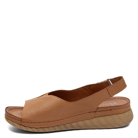Maciejka Comfortable Leather Platform Sandals Orange L7633-29/00-1