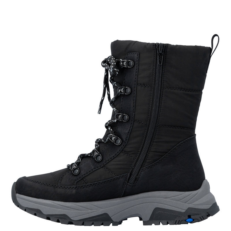 Rieker Ocieplane Śniegowce Damskie Wodoodporne Czarne Z3950-00-BLK