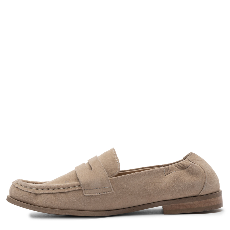 Maciejka Suede Leather Loafers Women Beige HJ764-04/00-1