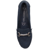 Marco Tozzi Mokasyny damskie skórzane Navy Nubuck granatowe