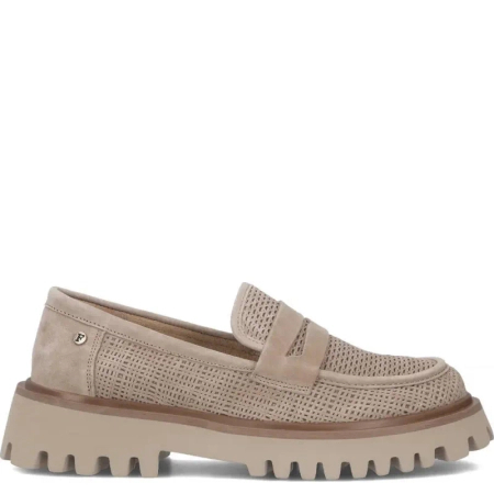Shoes Loafers Suede Leather Filippo Beige