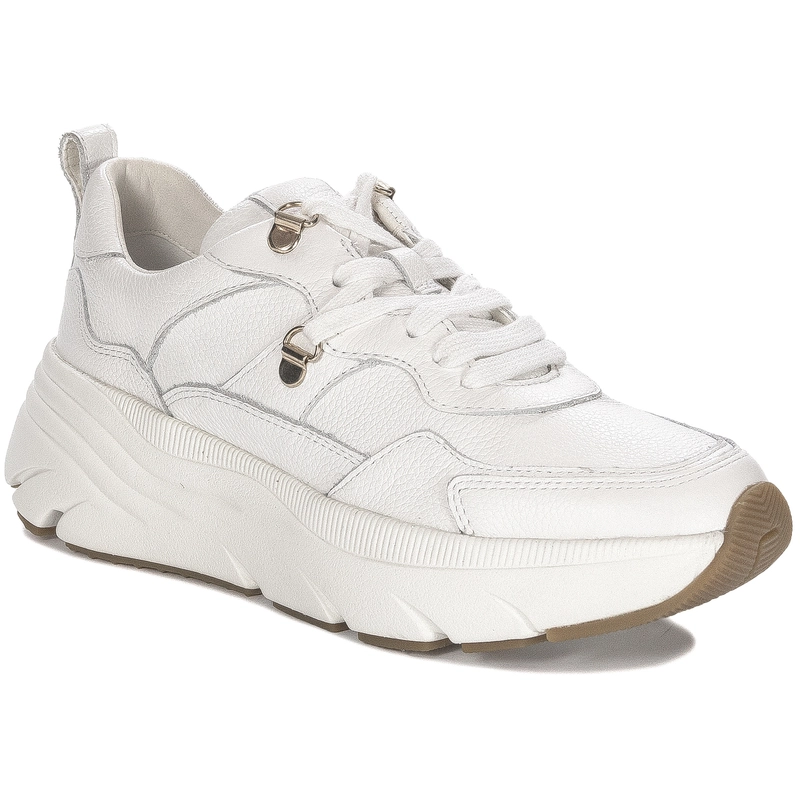 Geox Sneakersy damskie skórzane białe