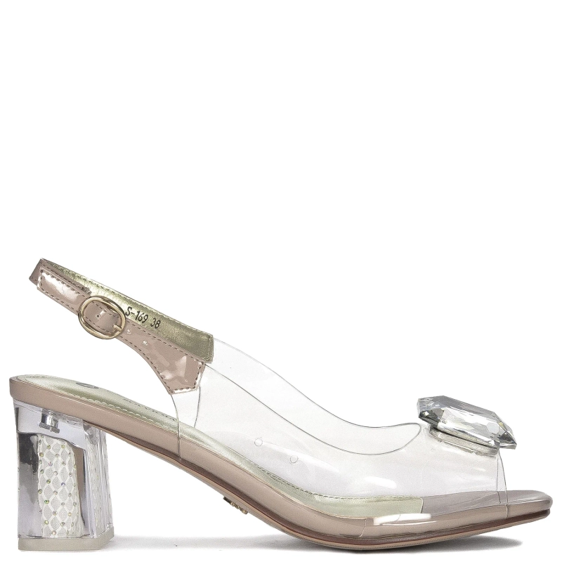 Sca'viola Women's On A High Heel Light Pink Sandals