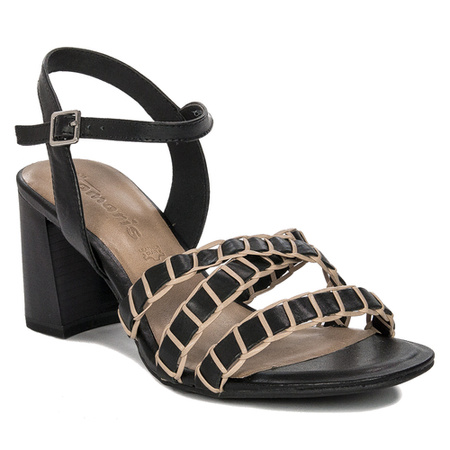 Tamaris Black/Nude Women's Sandals