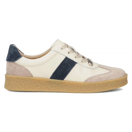 Filippo Leather Beige&Blue Low Shoes