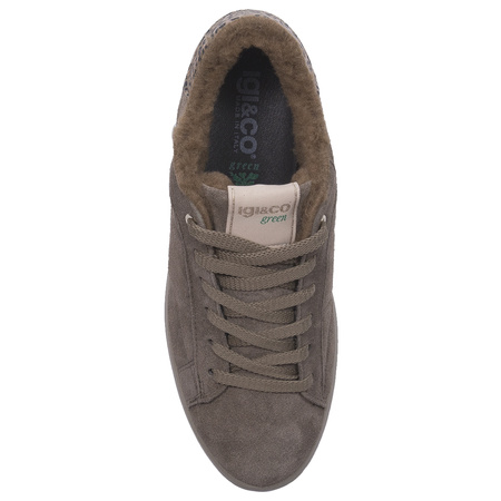 Igi&Co Sneakersy damskie skórzane na platformie brązowe