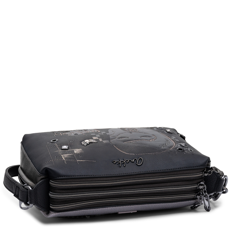Anekke Women's Studded Messenger Bag Small Black 43753-523
