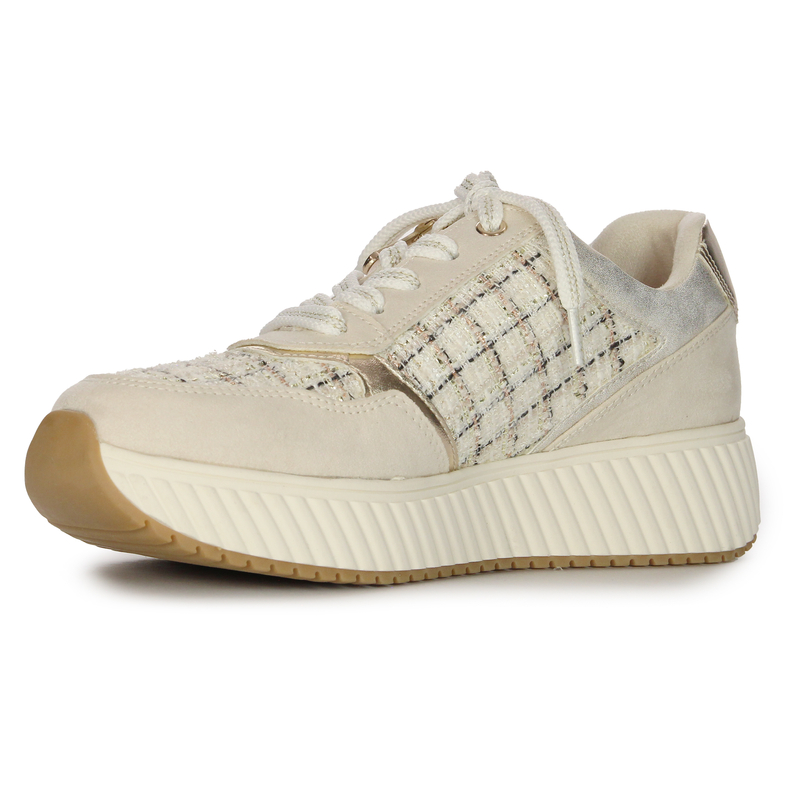 Marco Tozzi Damskie Sneakersy Półbuty Cream Comb