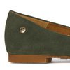 Maciejka Leather Ballet Flats Almond Toe Flat Heel Olive 04100-45/00-8