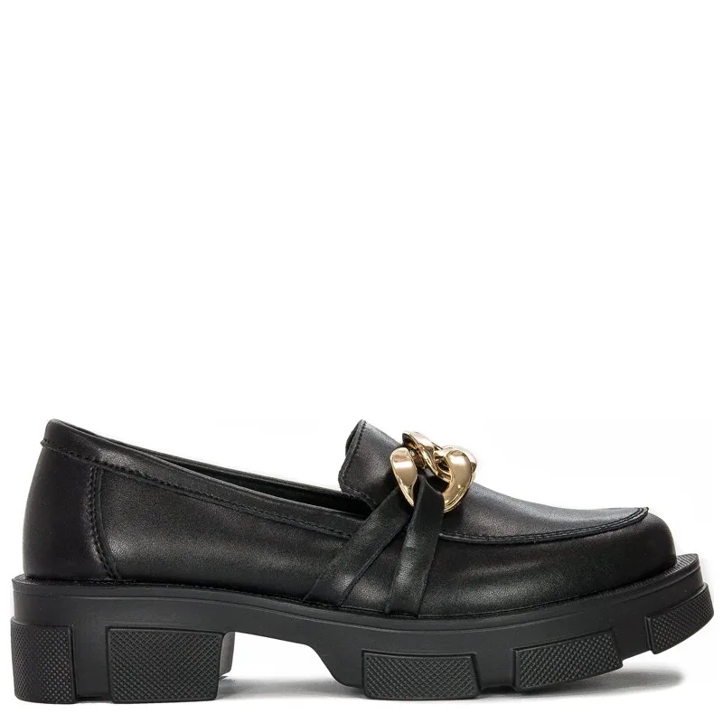 Filippo DP3221-22 BK Black Flat Shoes
