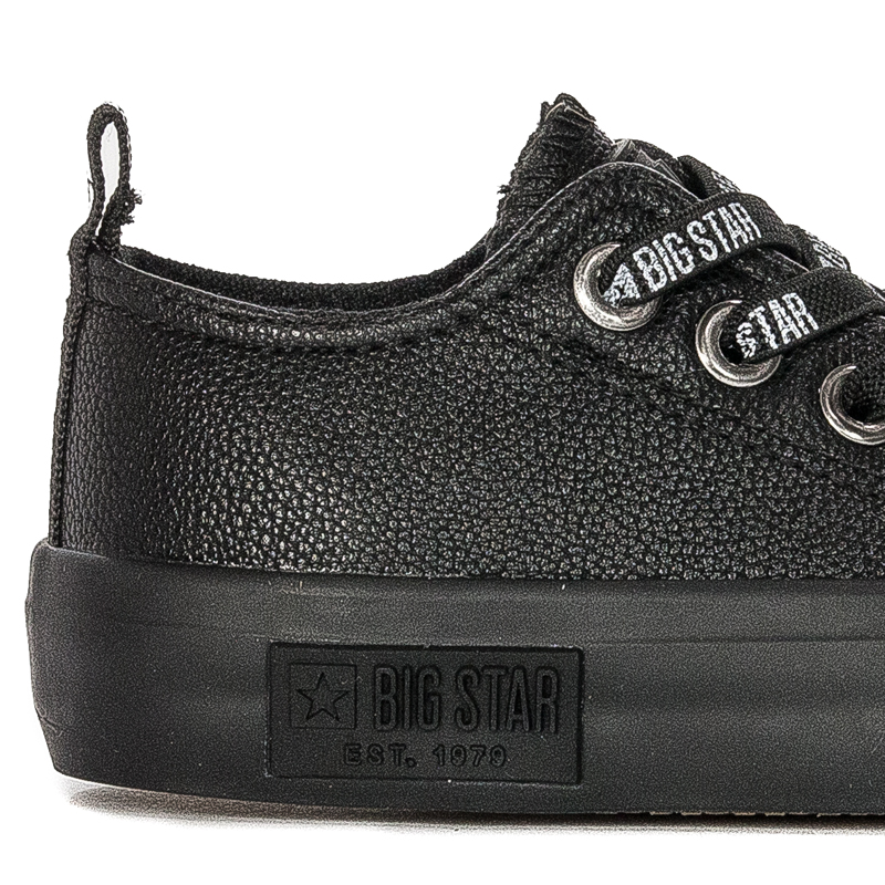 Big Star Trampki dziecięce chłopięce wsuwane Black czarne