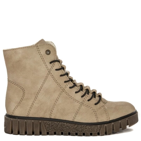 Rieker Y3420-60 Beige Lace-up Boots