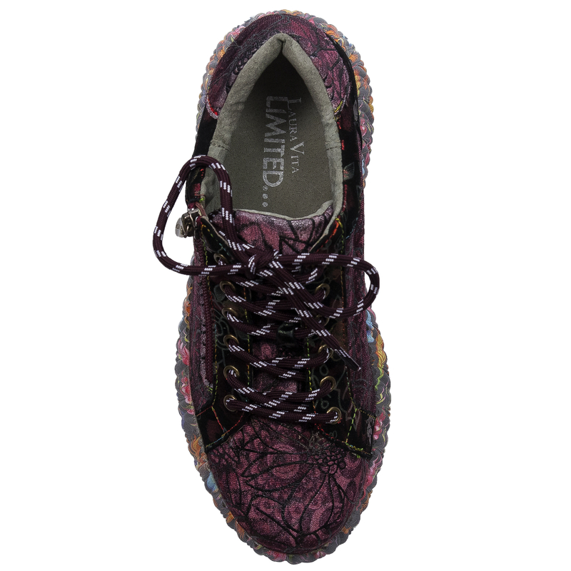 Laura Vita Sneakersy damskie Wine bordowe