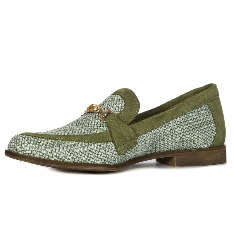 Maciejka Women's green lords leather low shoes