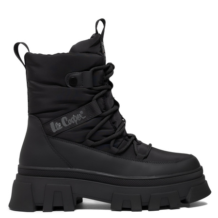 Lee Cooper Puchowe Śniegowce Na Platformie Czarne LCJ-24-47-3144