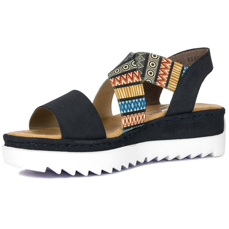 Rieker V44G8-14 Pazifik/Multiprint Navy Sandals