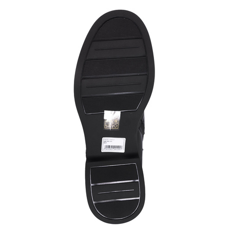 Sokolski Skórzane Trzewiki Ocieplane Czarne HW-Z25-125-BLK