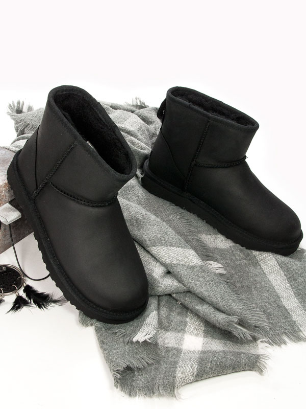 UGG W Classic Mini Leather Black 1016558 BLK