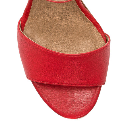 Maciejka Red Women's Leather Sandals
