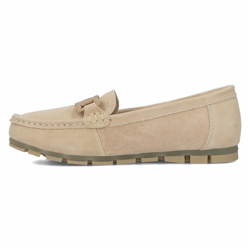Filippo Women's Leather Moccasins Beige