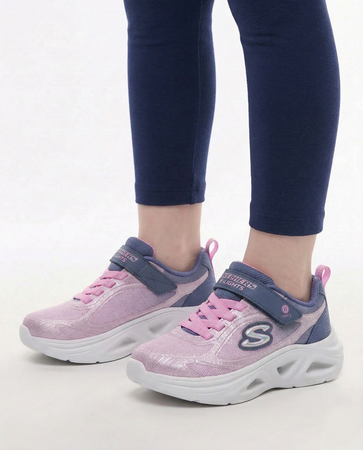 Skechers S-Lights Girl's Lightweight Sporty Sneakers Pink 303729L-GYPK