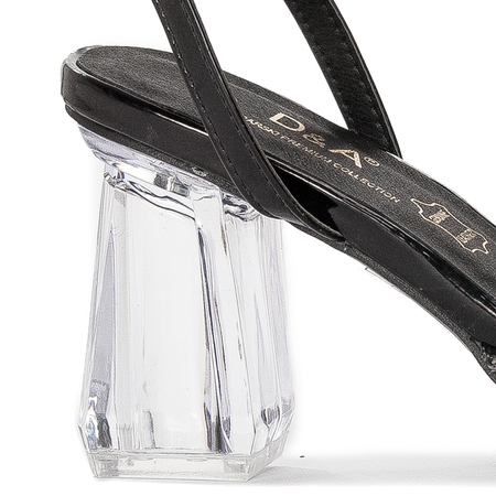 S.Barski Women's sandals Black with zirconia