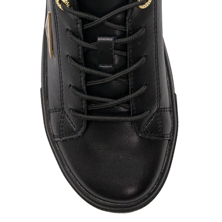 Filippo black leather women's shoes