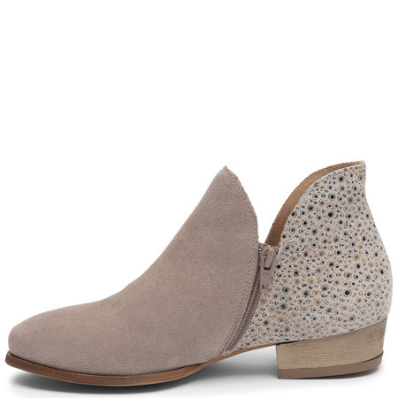 Maciejka Genuine Suede Cut Out Ankle Boots Beige 4091W-05/00-5