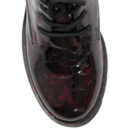 Artiker boots, leather, insulated, black and burgundy