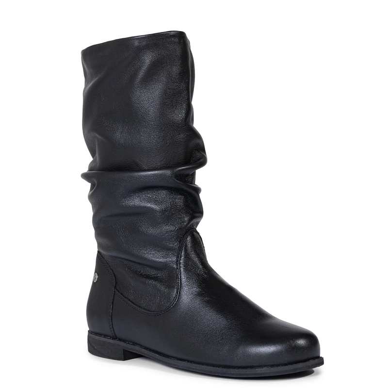 Maciejka Slouchy Boots Flat Black 05057-20/00-6