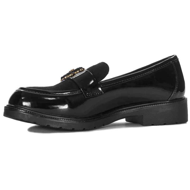 S.Barski Women's moccasins Black Patent
