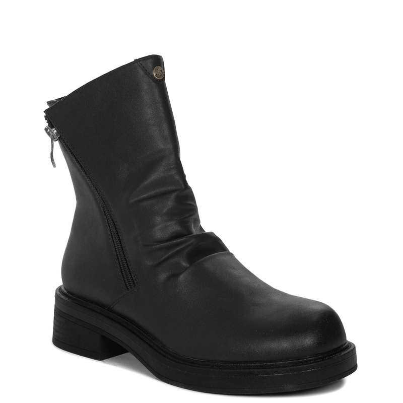Maciejka Leather Double-Zip Ankle Boots Low Heel 4,5 cm Black A7159-01/00-7