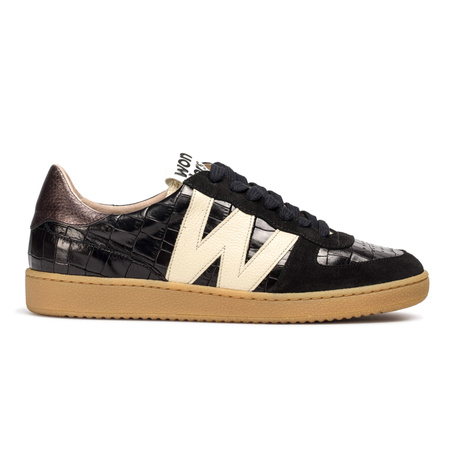 Wonders Półbuty Damskie Skórzane Trend I Negro