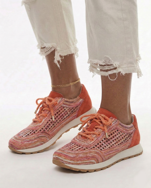 Filippo Sneakersy Damskie Skórzane Wielokolorowe Pomarańczowe DP7720-26-OR