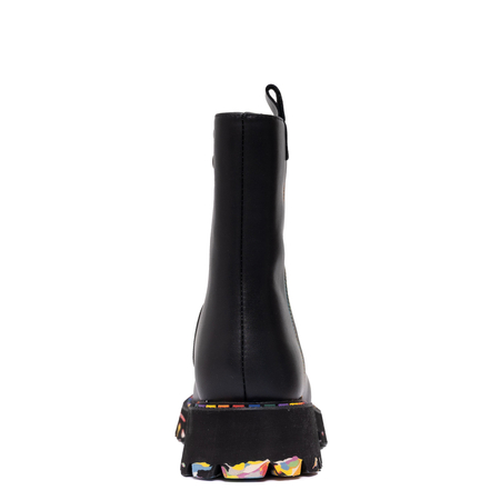 T. Sokolski Platform Ankle Boots Color-Accented Sole Black CH-Z25-84-BLK