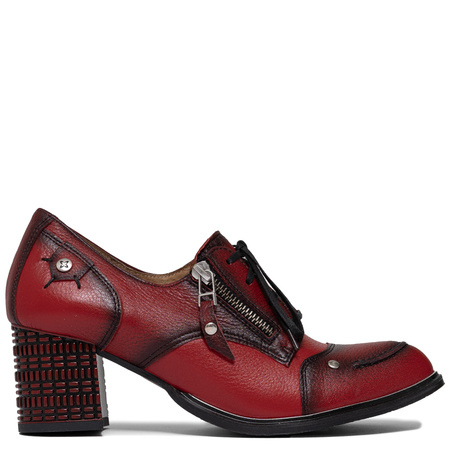 Maciejka Women's Lace-Up High-Heeled Shoes Red