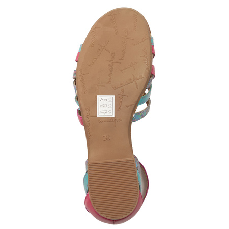 Maciejka Women's Leather Sandals Pink Blue