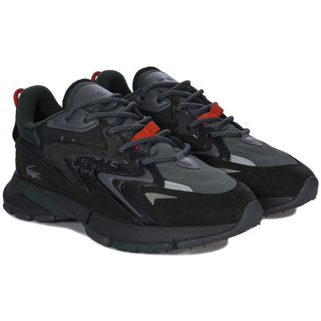 Lacoste Men's L003 Neo Tech 224 1 SMA BLK/ORG Black Orange Sneakers