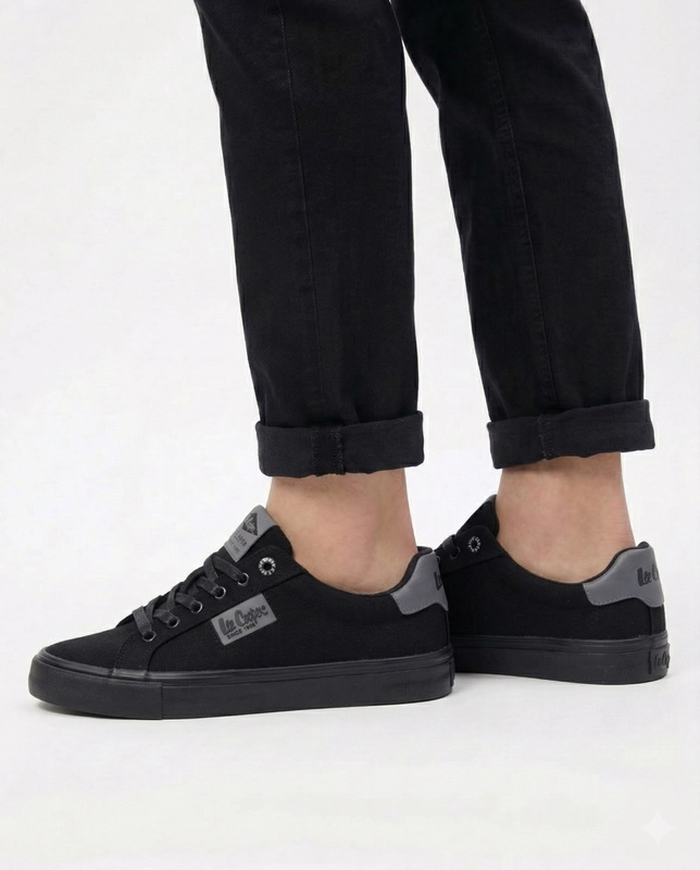 Lee Cooper Klasyczne Sznurowane Trampki Męskie Czarne LCW-26-02-4092M