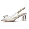 Sca'viola Women's On A High Heel Light Pink Sandals 