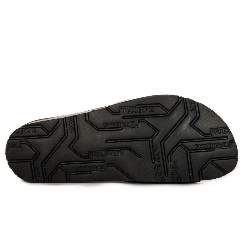 Pepe Jeans Klapki damskie Oban Ferrara W Black czarne lakierowane