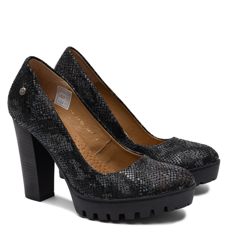 Maciejka Leather Pumps on a Heel Black 2629W-07/00-1