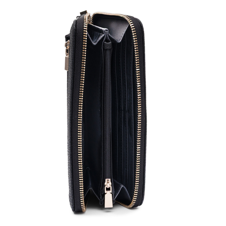 Guess Elegant Zip-Around Women's Wallet With Wristlet Strap Black SWPG9648146-BLACK