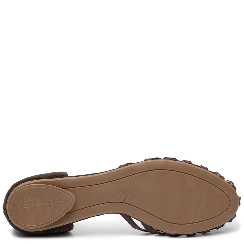 Maciejka Comfortable Leather Flat Women's Sandals Brown 07546-02/00-1