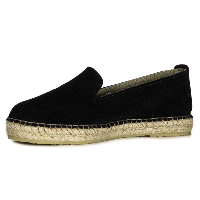 Maciejka Espadryle Damskie Półbuty Skórzane na Platformie Czarne F6530-01/00-1