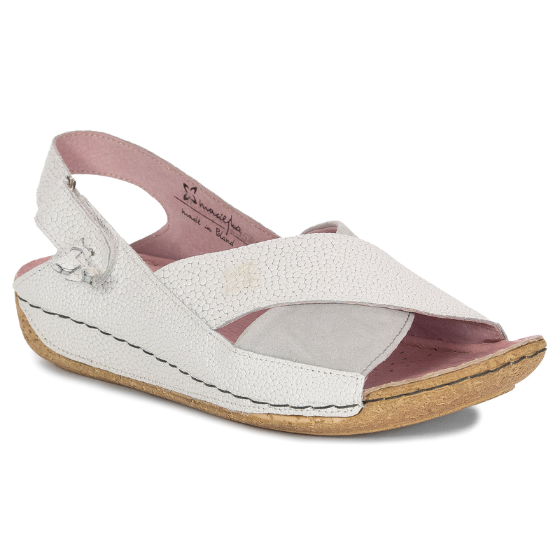 Maciejka Women's Leather White Sandals