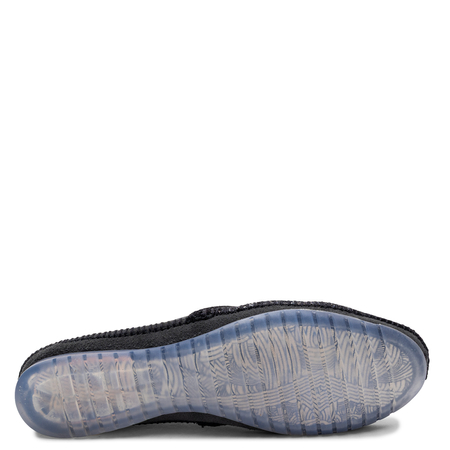 Maciejka Skórzane Półbuty Slip-On z Metalicznym Połyskiem Czarno-Srebrne 1930W-47/00-0