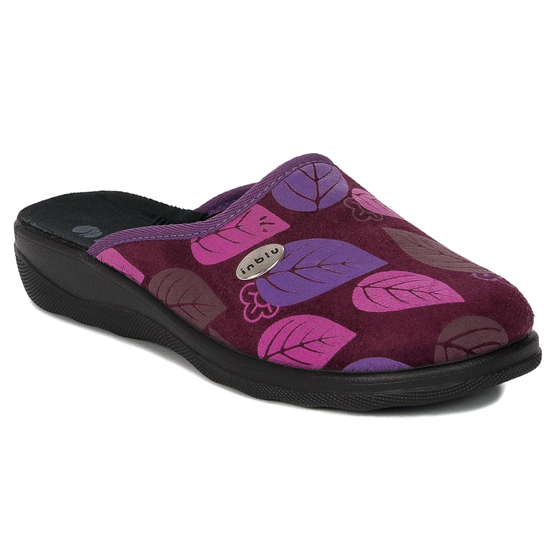 Inblu Kapcie damskie Plum Śliwkowy