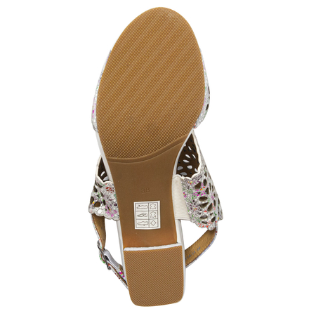 Maciejka N6518-11/00-1 White + Flowers Sandals