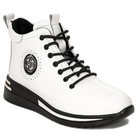 Filippo Leather Ankle Boots Platform Warm-Lined White DBT4215/25WH